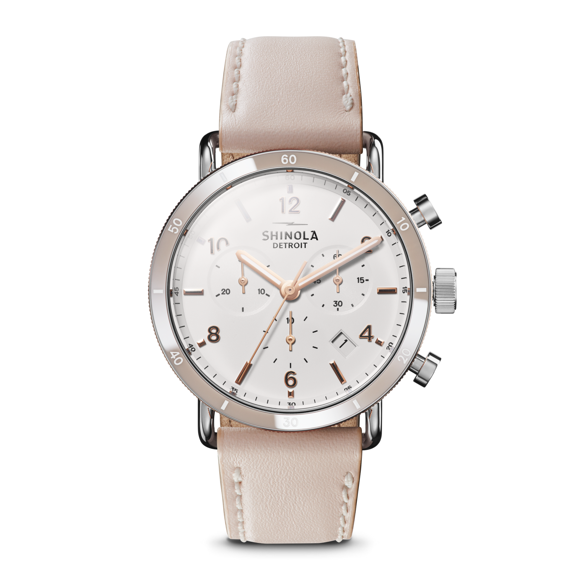 Canfield Sport Chronograph Watch - Soft White