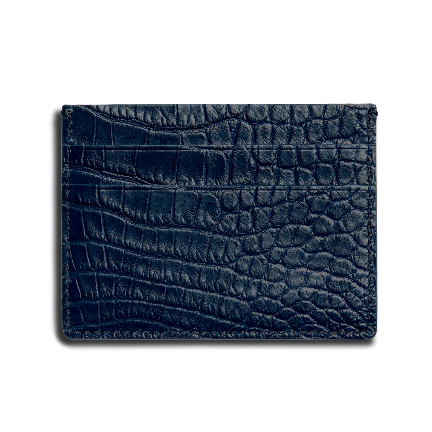 5 Pocket Card Case - Navy Alligator