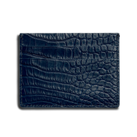 5 Pocket Card Case - Navy Alligator