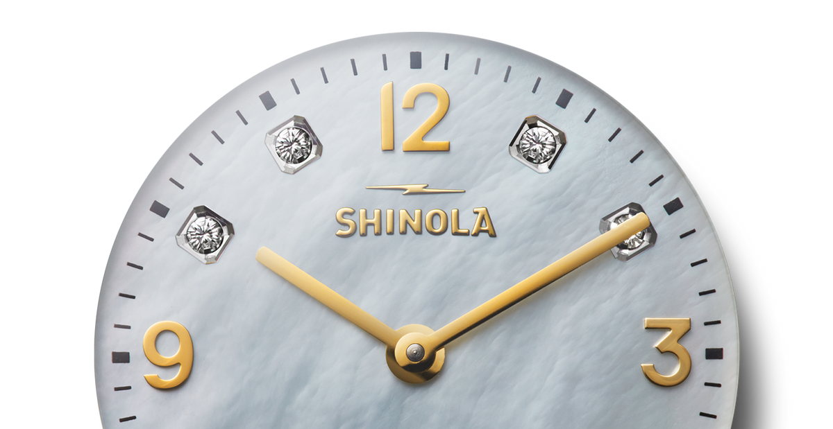 Diamond Derby Watch - White Mother of Pearl
