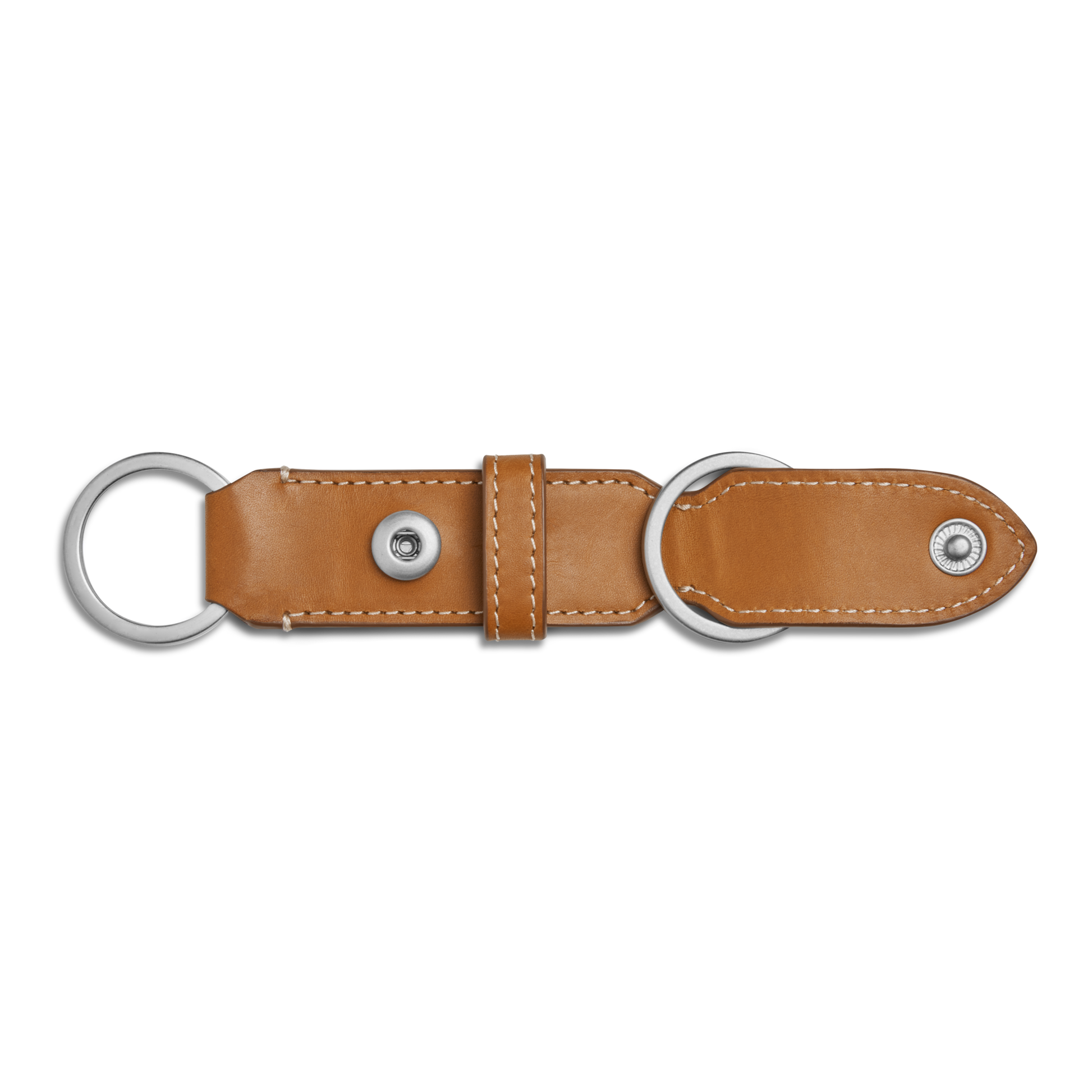 Leather Valet Key Fob - Tan