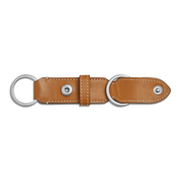 Leather Valet Key Fob - Tan