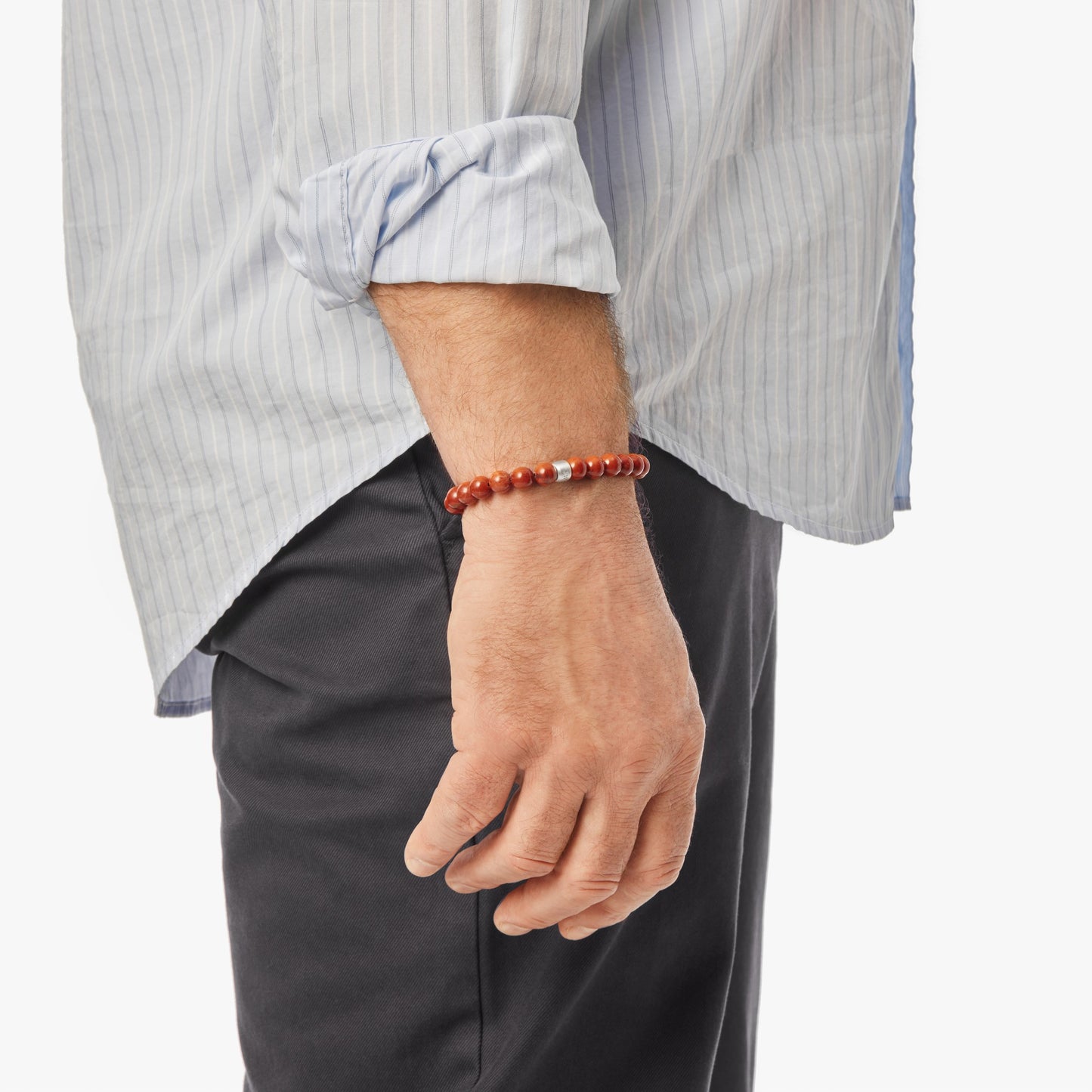 6mm Beaded Red Jasper Bracelet - Red Jasper