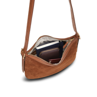 Medium Bixby Crossbody - Tan Suede