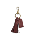 Leather Tassel Keychain - Merlot