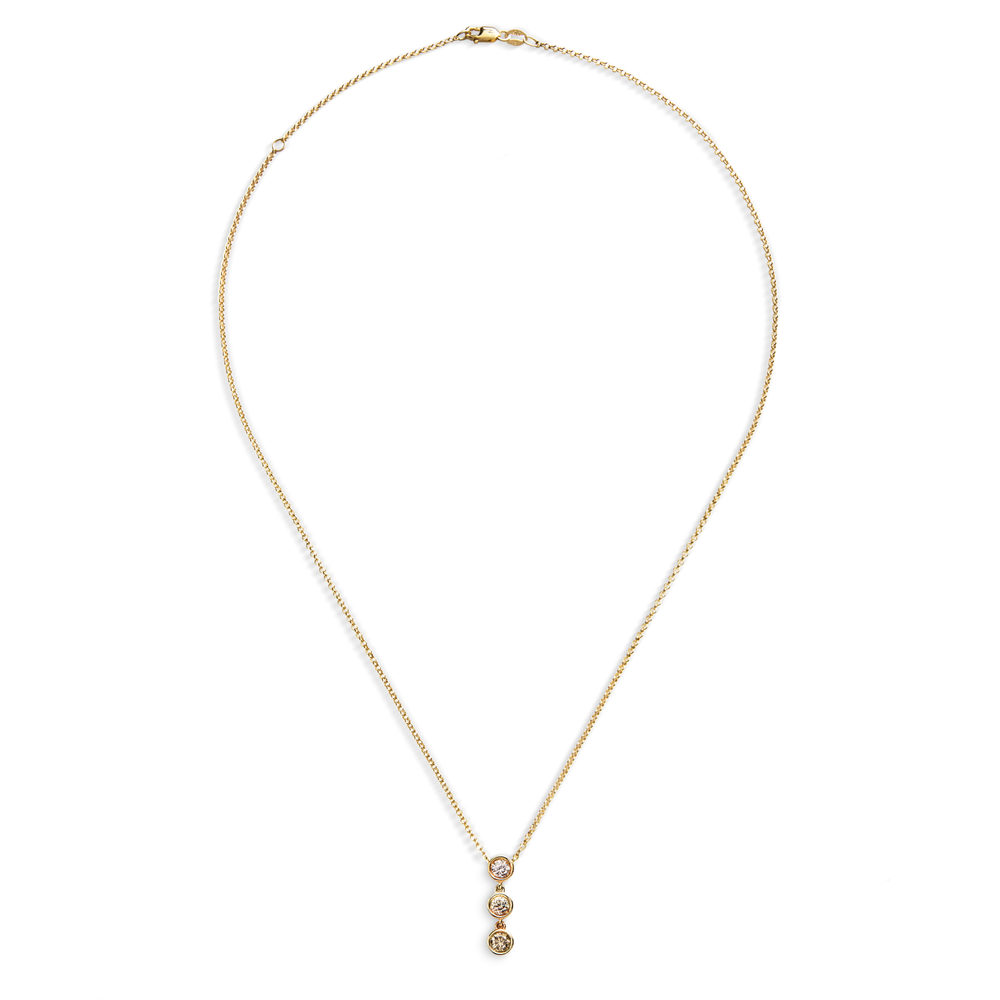 0.33 Carat Desert Diamond Drop Pendant Necklace