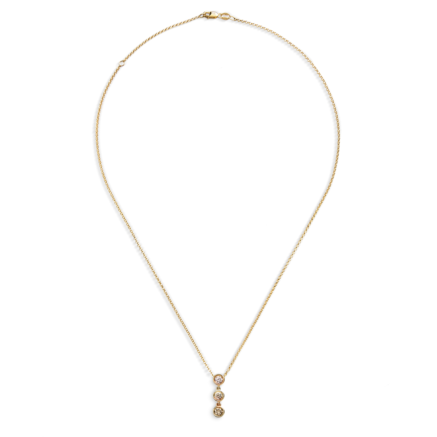 0.33 Carat Desert Diamond Drop Pendant Necklace