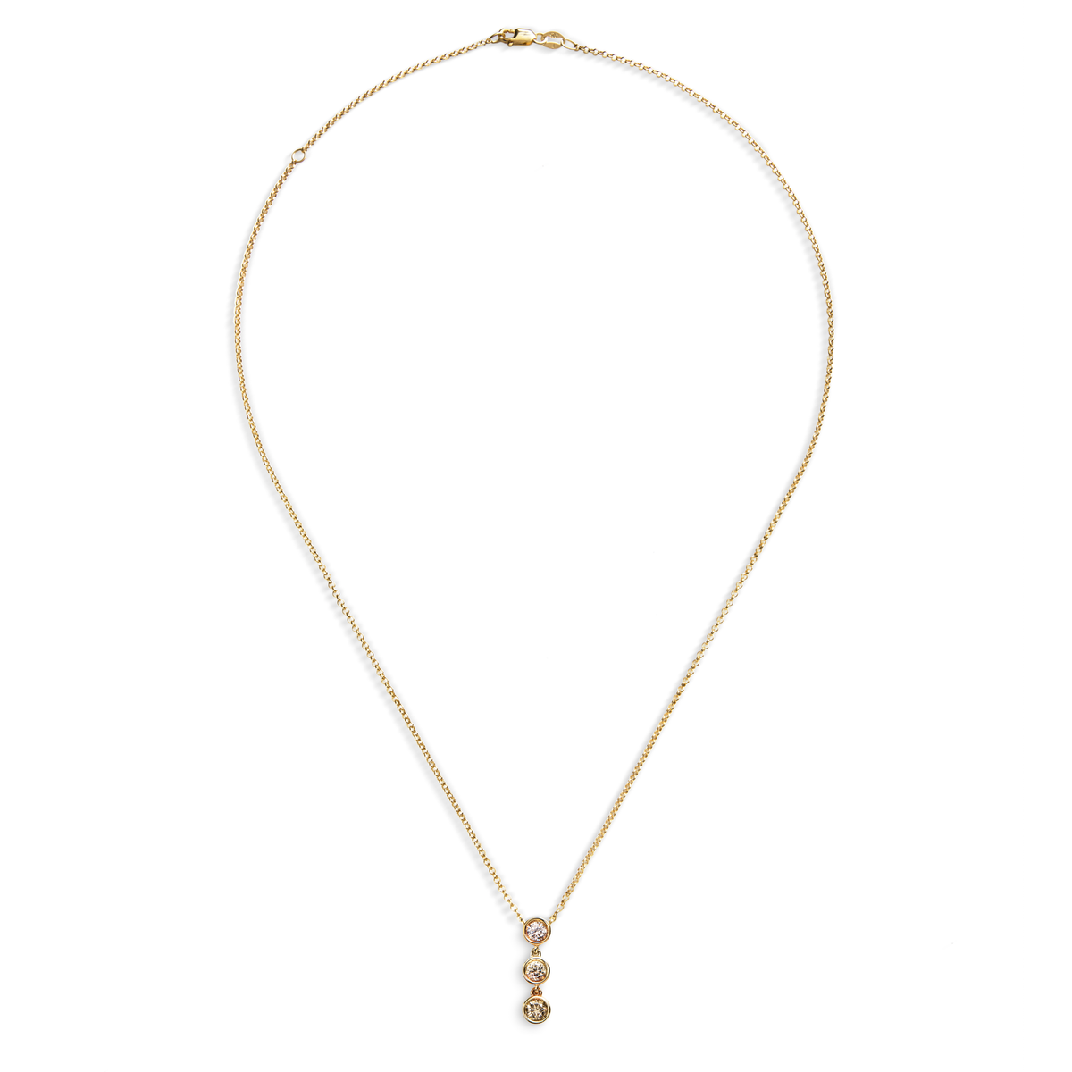 0.33 Carat Desert Diamond Drop Pendant Necklace