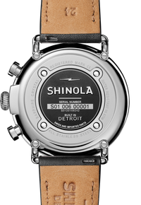 Runwell Chronograph Watch - Glossy Black