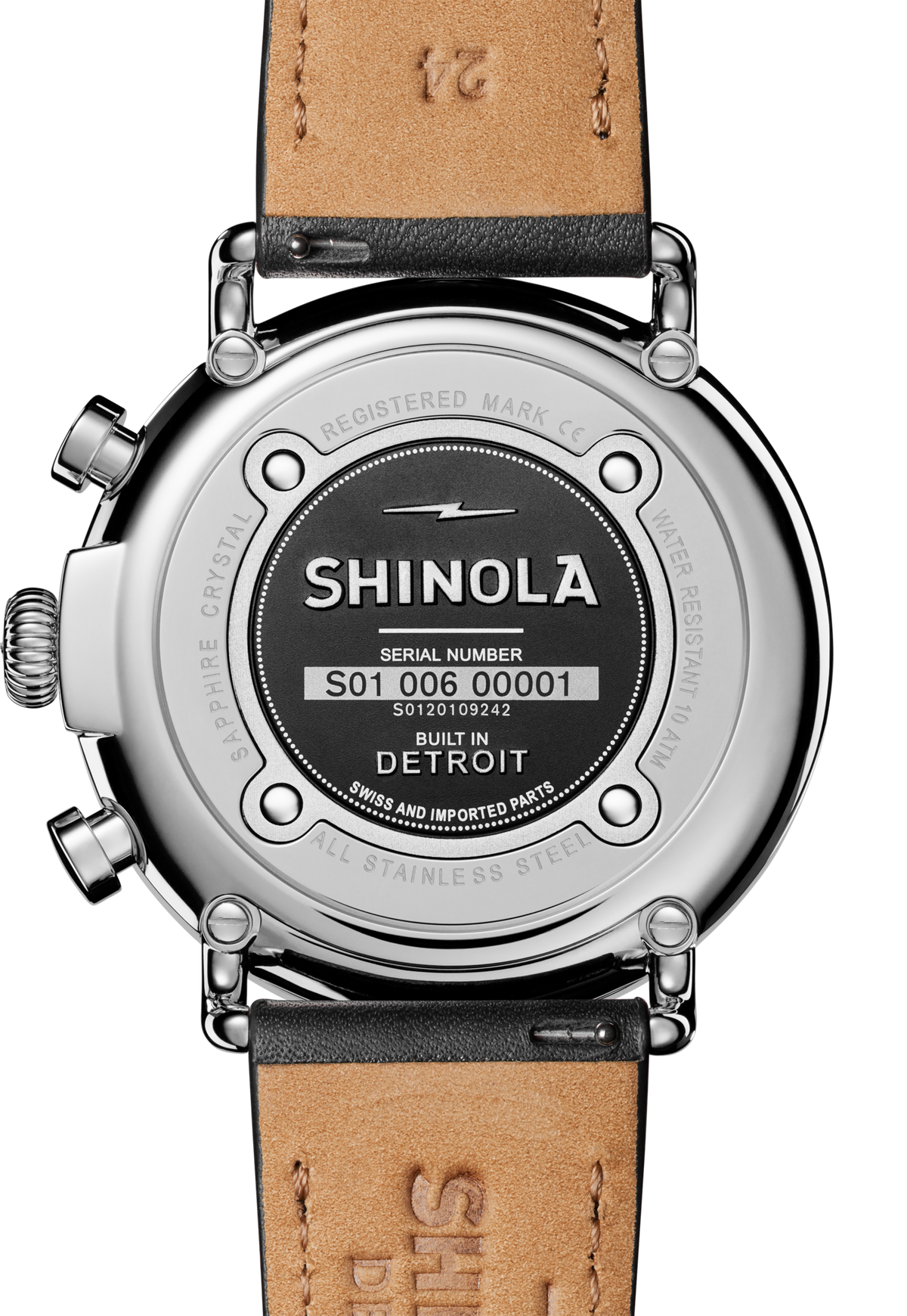 Runwell Chronograph Watch - Glossy Black