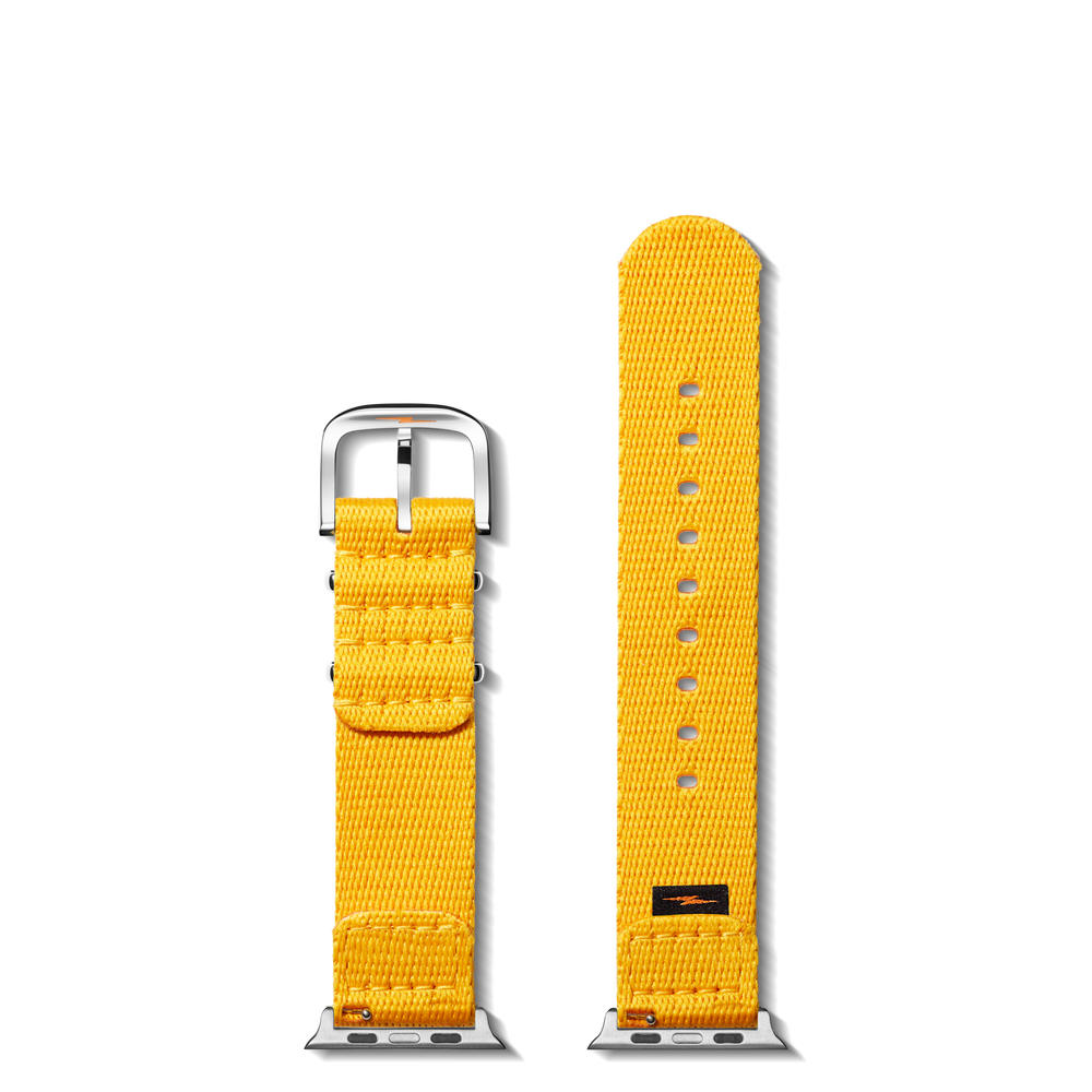 20mm Yellow Split Nylon Apple Watch Strap - Yellow