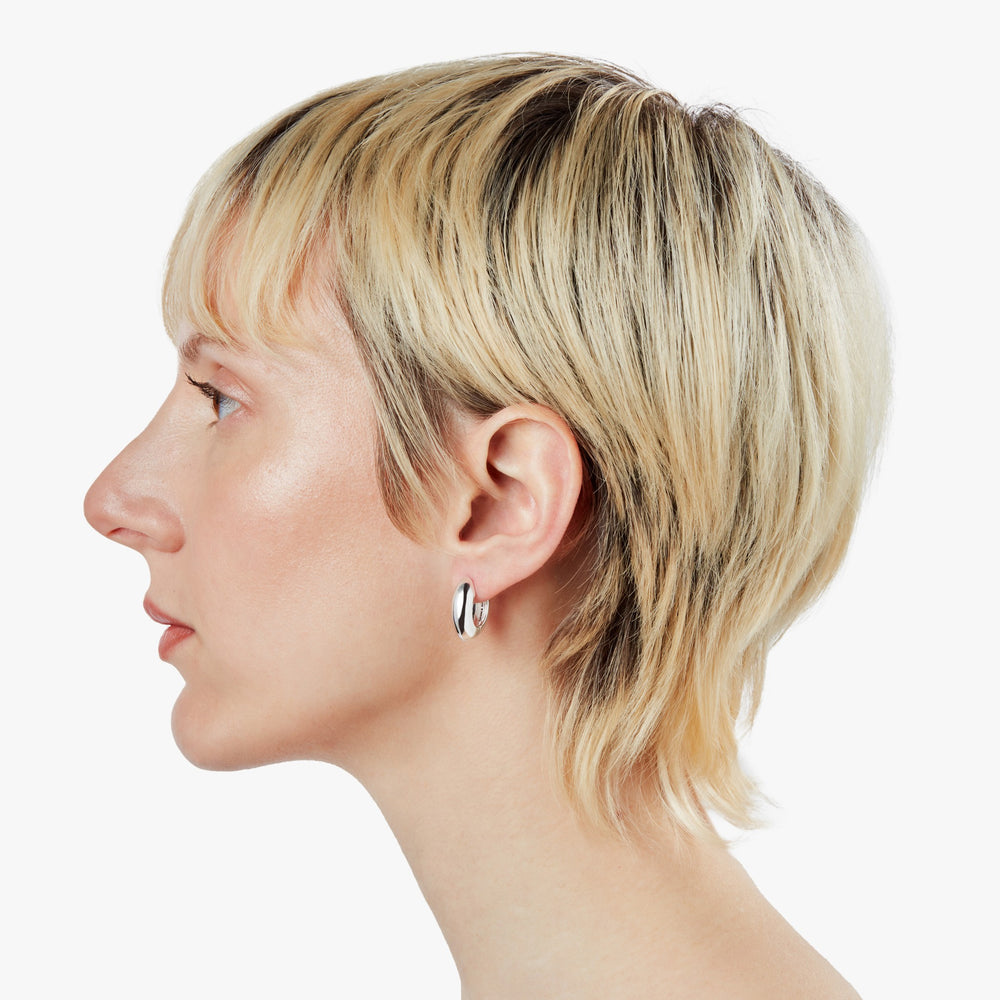 Signature Chubby Huggie Earrings - Sterling Silver