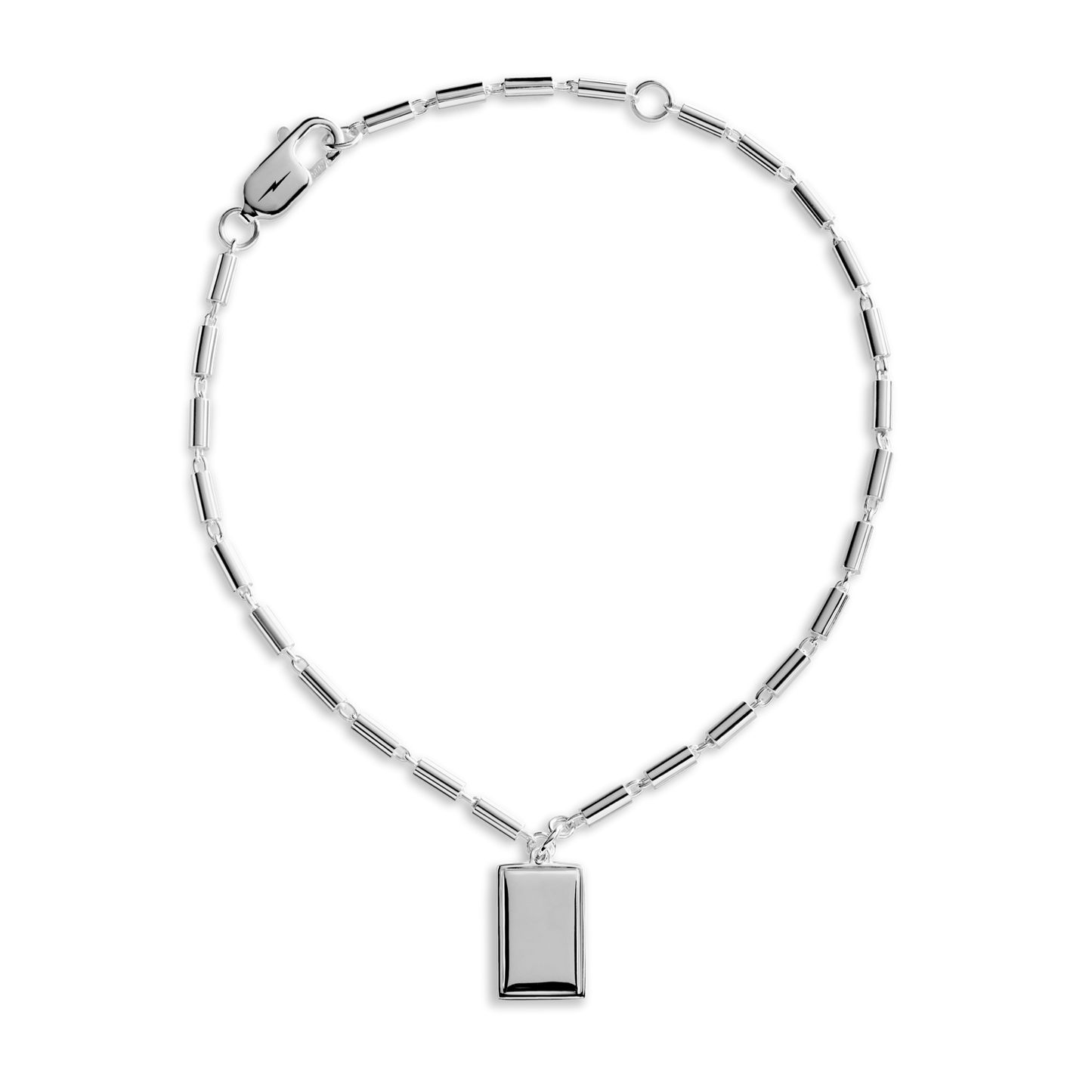 Petite Rectangular Tag Chain Bracelet