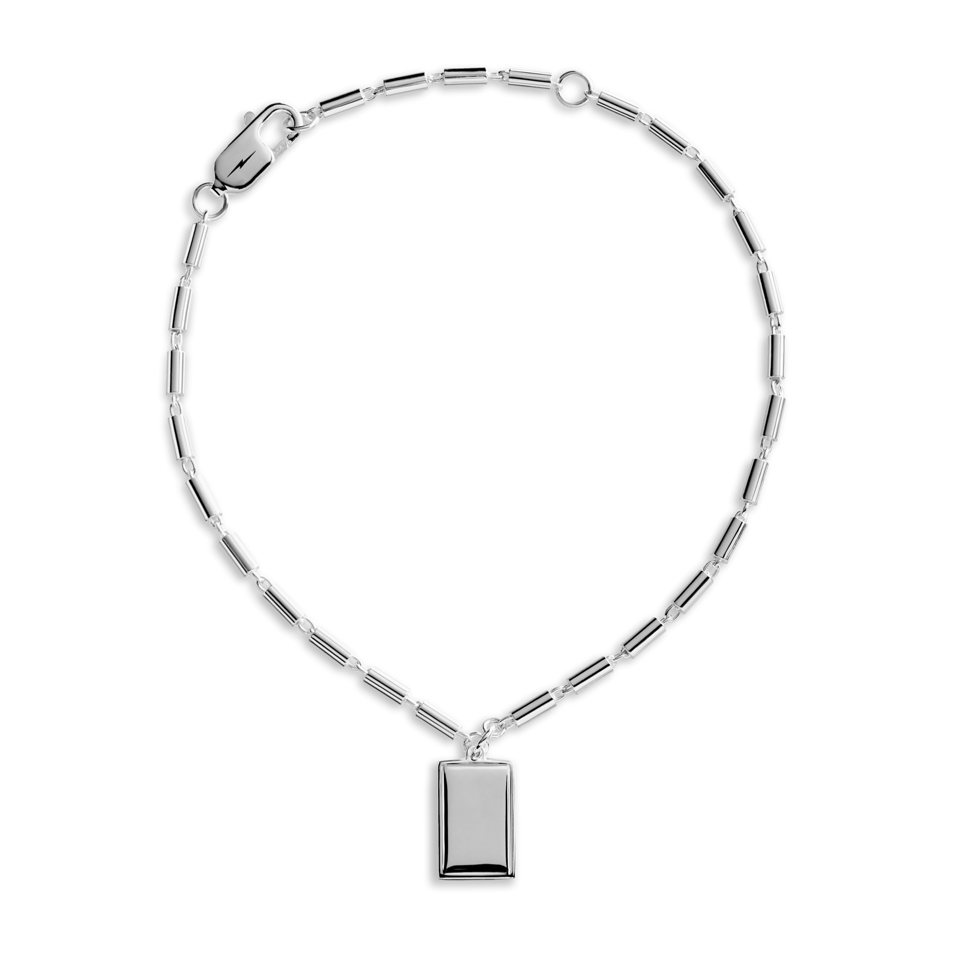 Petite Rectangular Tag Chain Bracelet