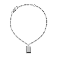 Petite Rectangular Tag Chain Bracelet