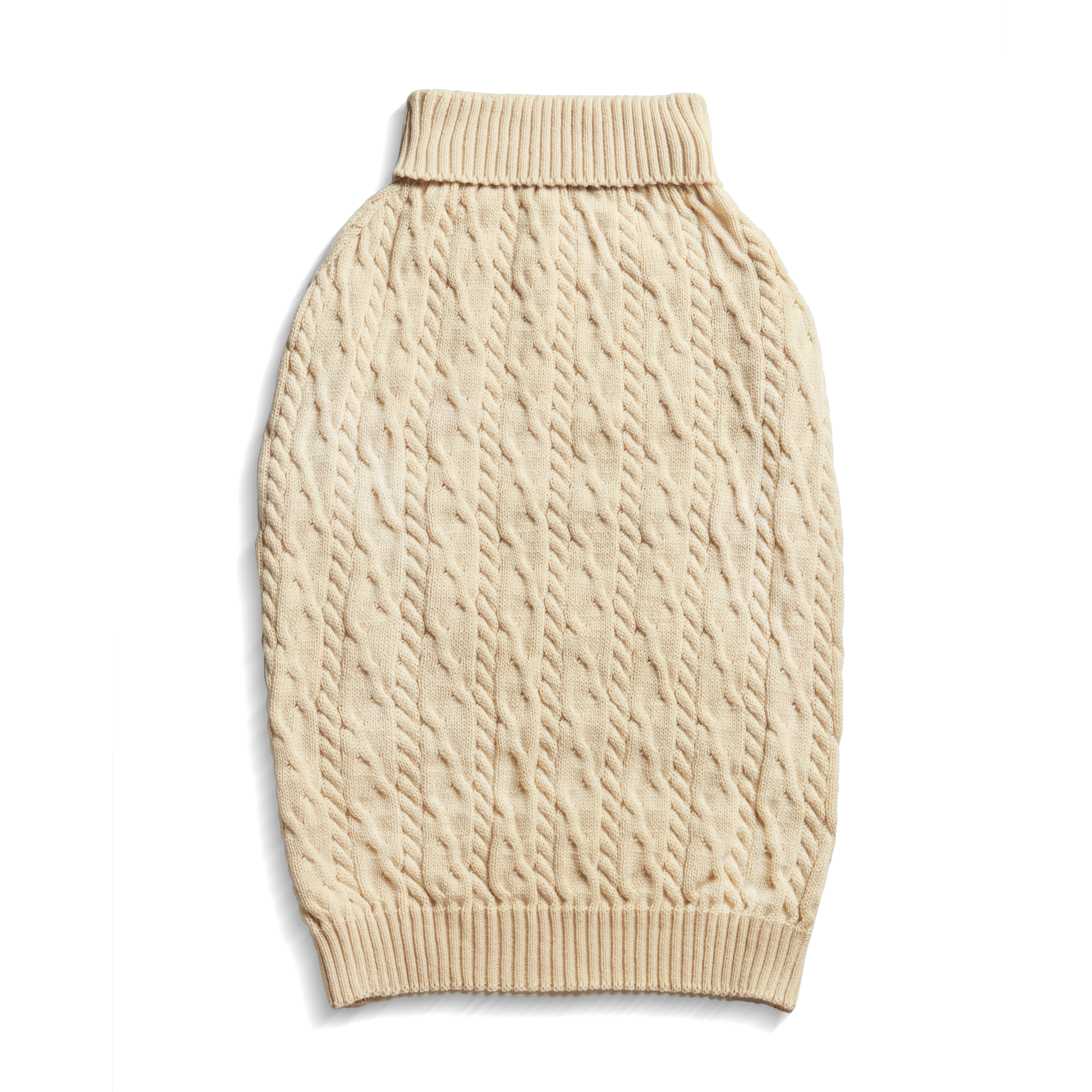 Cable Knit Dog Sweater - Ivory