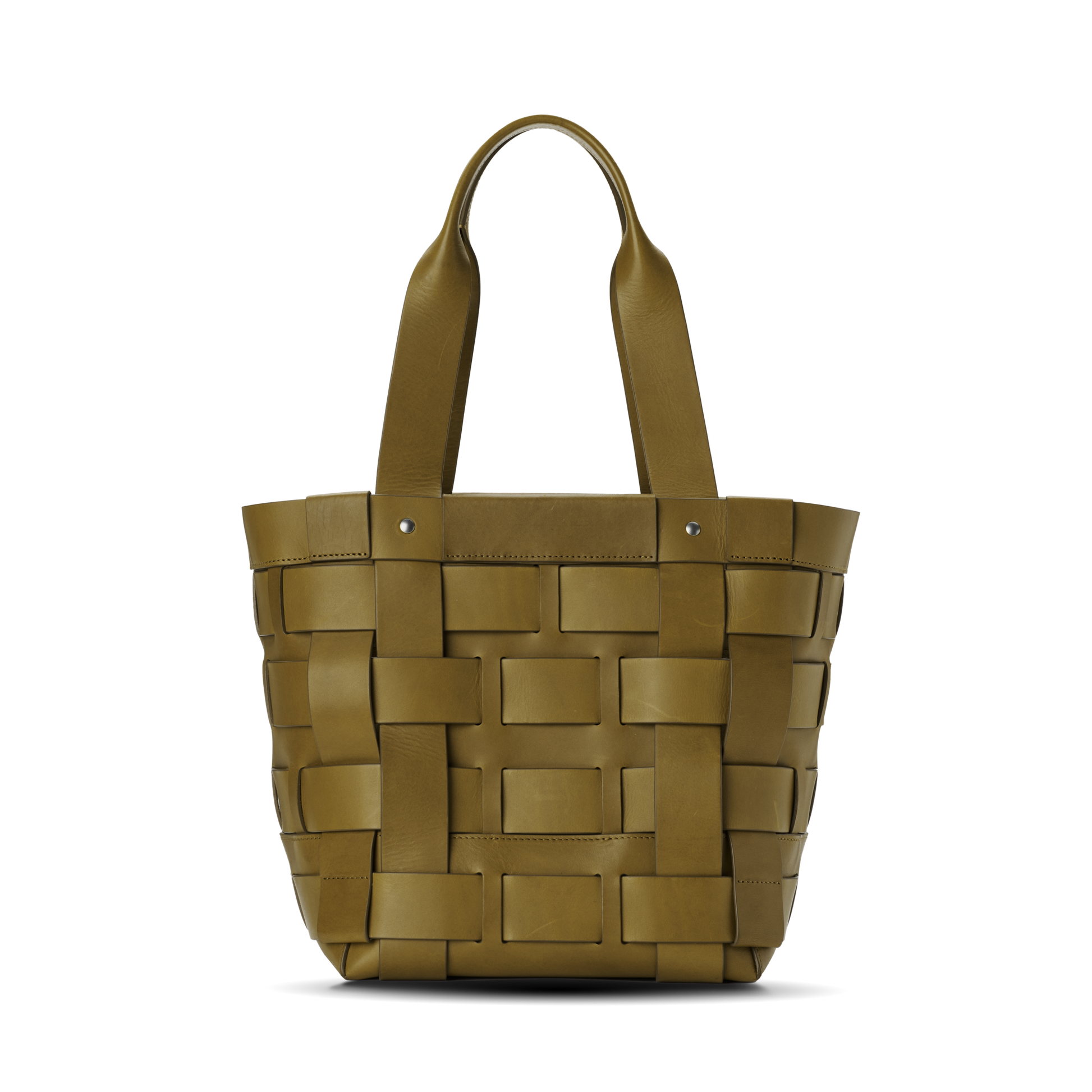 Medium Bixby Basket Bag - Olive
