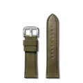 24mm Olive Leather Watch Strap - Olive