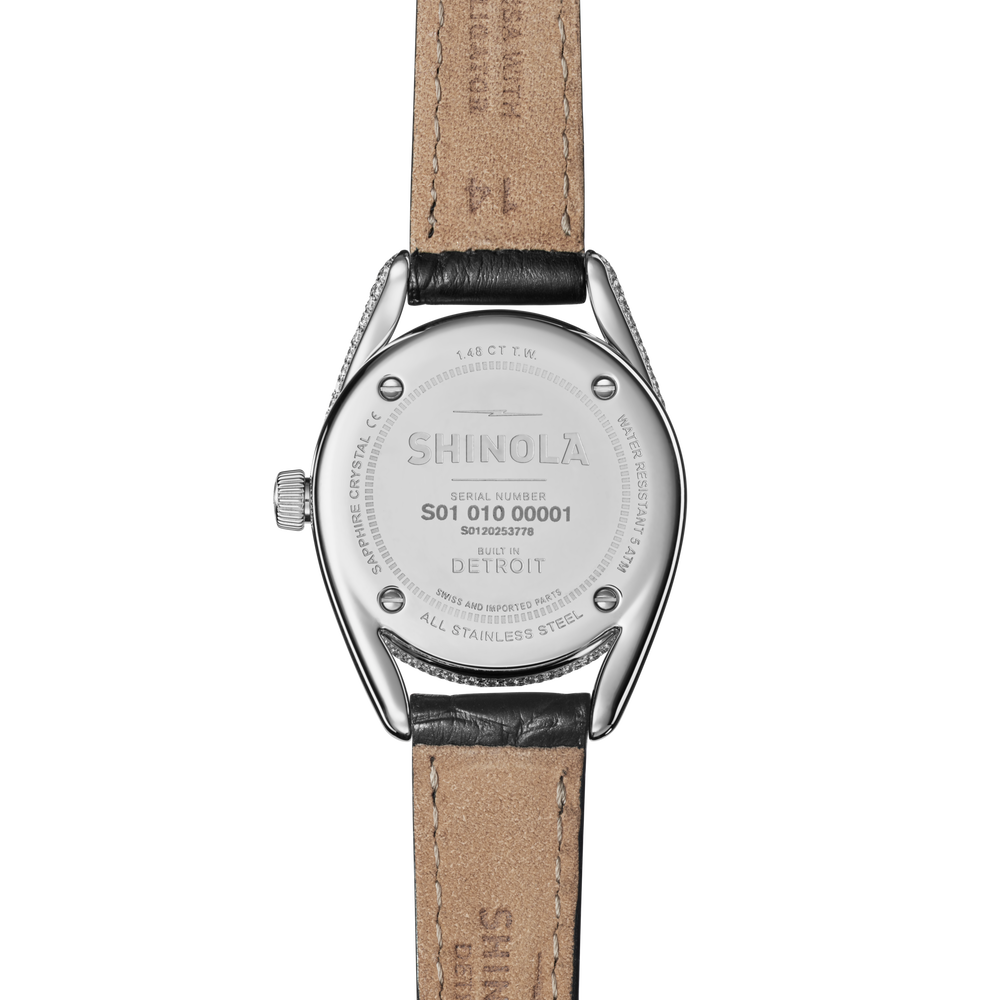 Diamond Derby Watch - White Mother of Pearl