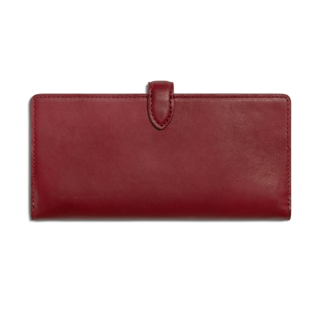 Continental Snap Wallet - Ruby