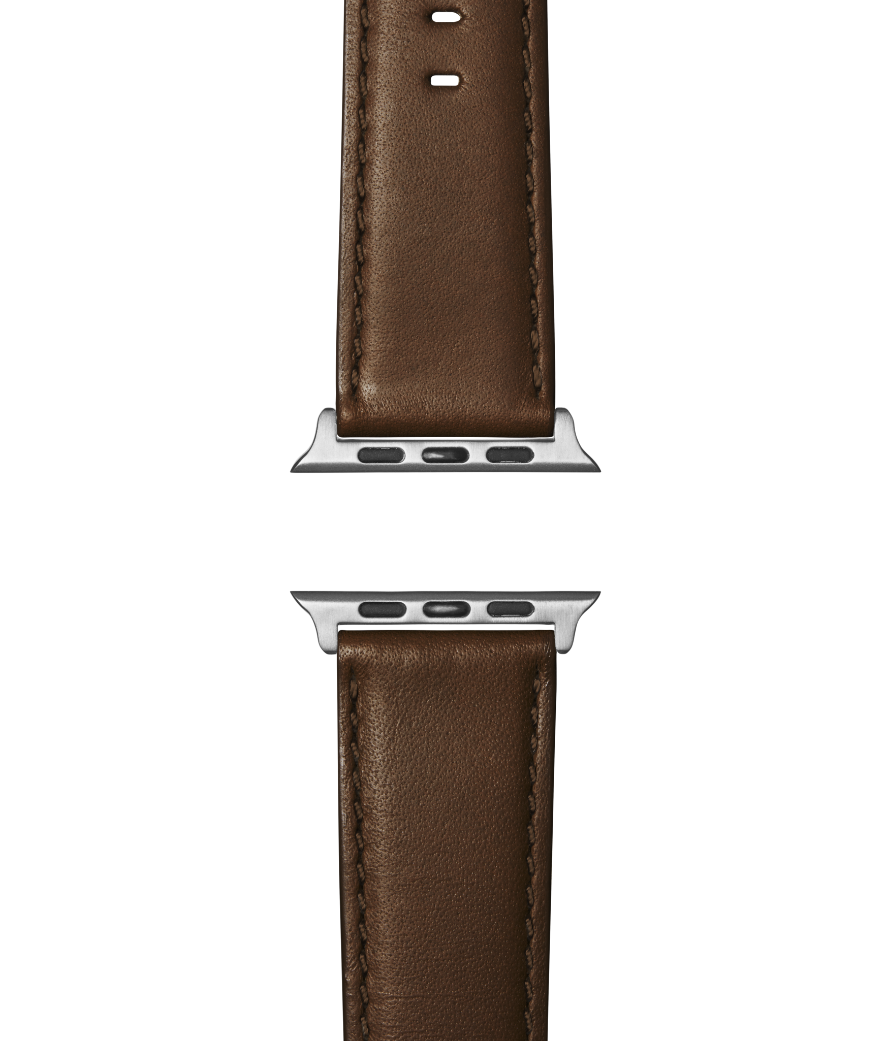 20mm Black Leather Apple Watch Strap - Black