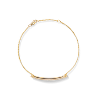 Diamond Pave Rivet Double Row Necklace - Yellow Gold