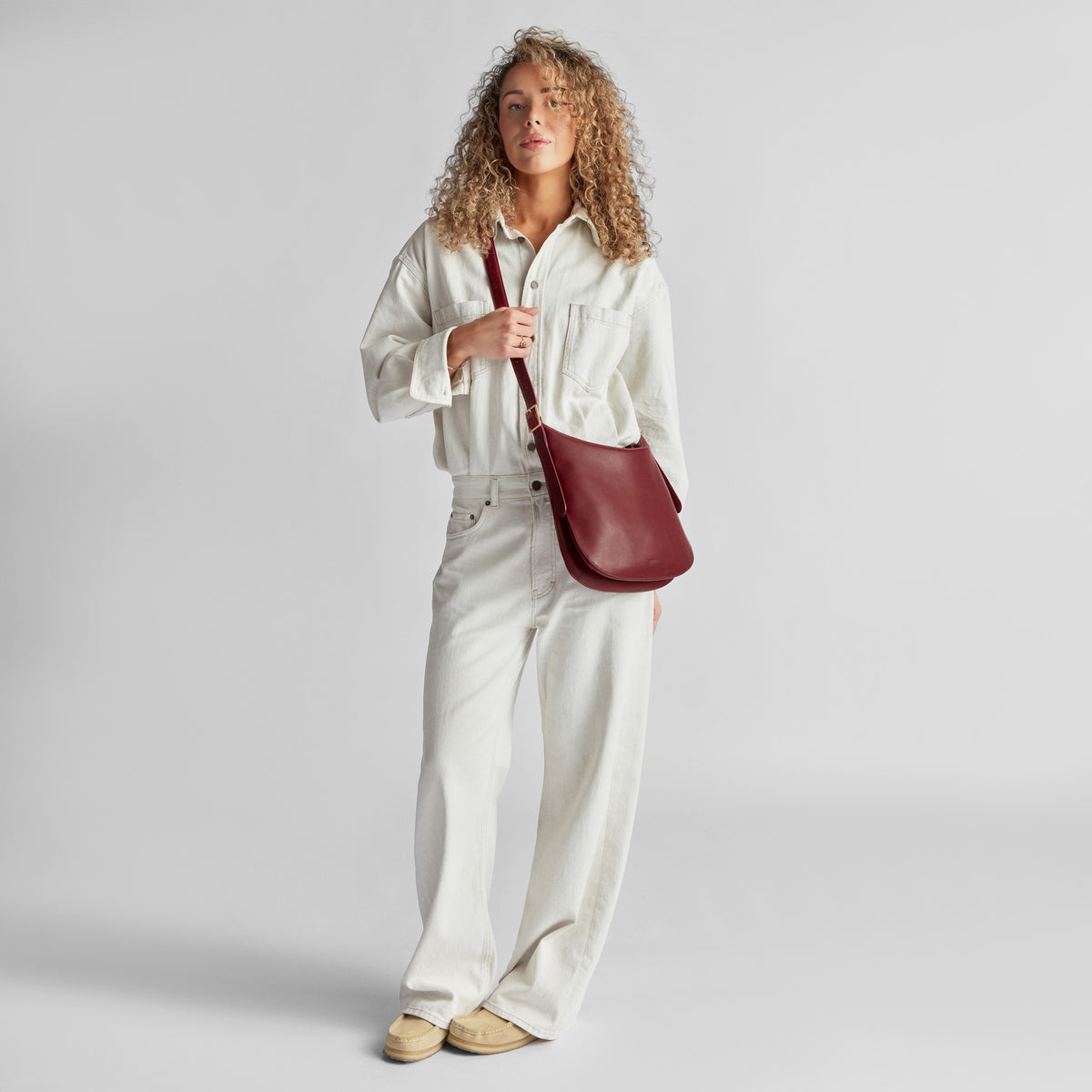 Medium Bixby Crossbody - Ruby