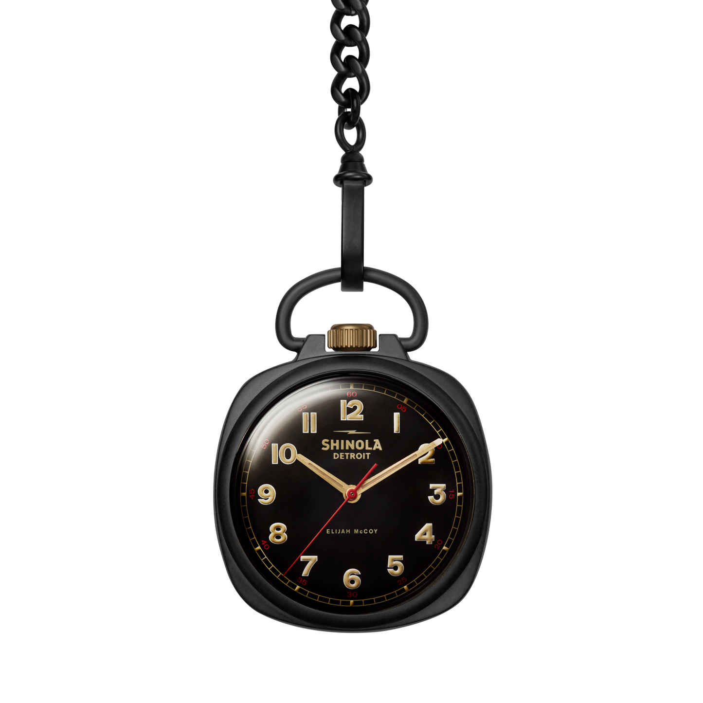 Elijah McCoy Mechanic Pocket Watch - Black
