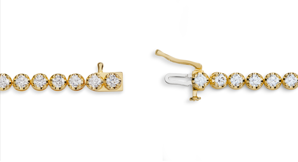 4 Carat 7" Diamond Tennis Bracelet - Yellow Gold
