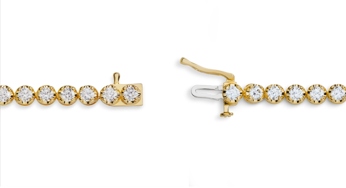 4 Carat 7" Diamond Tennis Bracelet - Yellow Gold