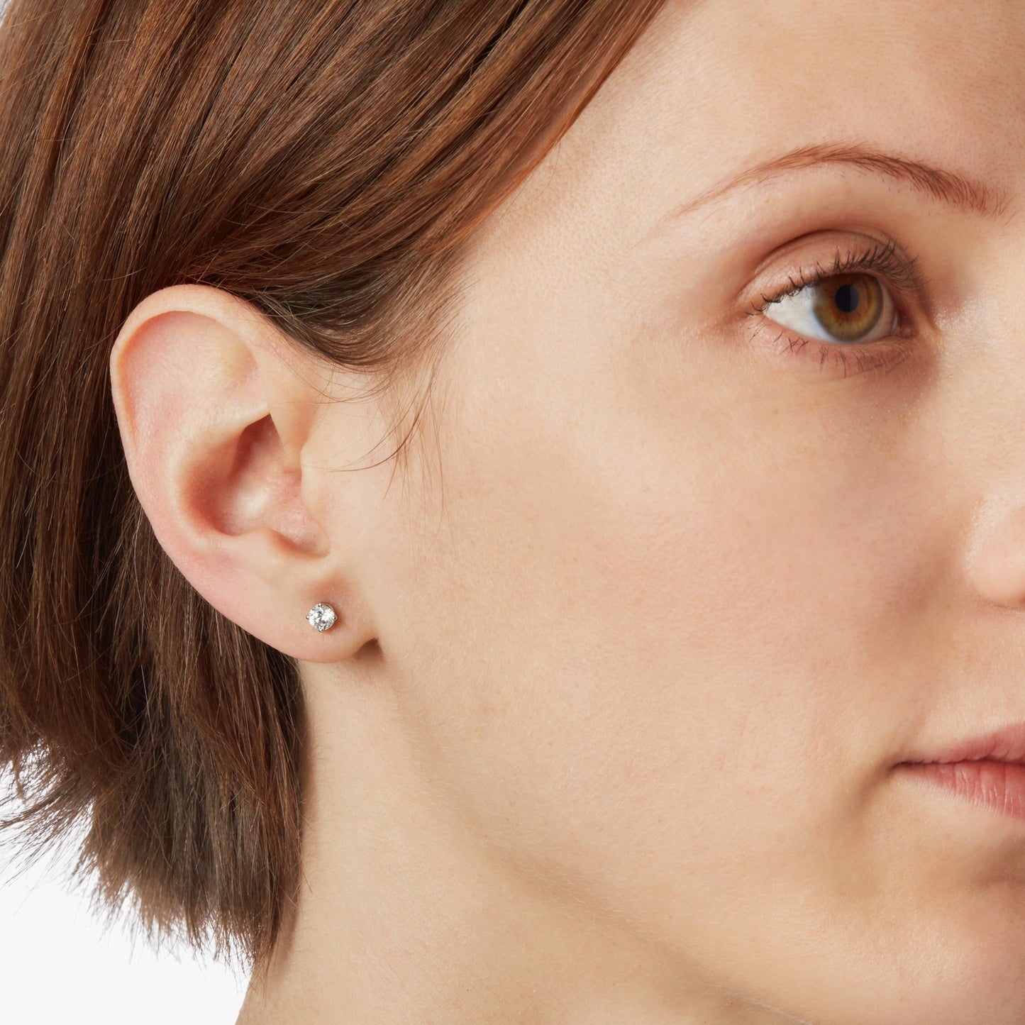 1/2 Carat Round Diamond Studs - Yellow Gold