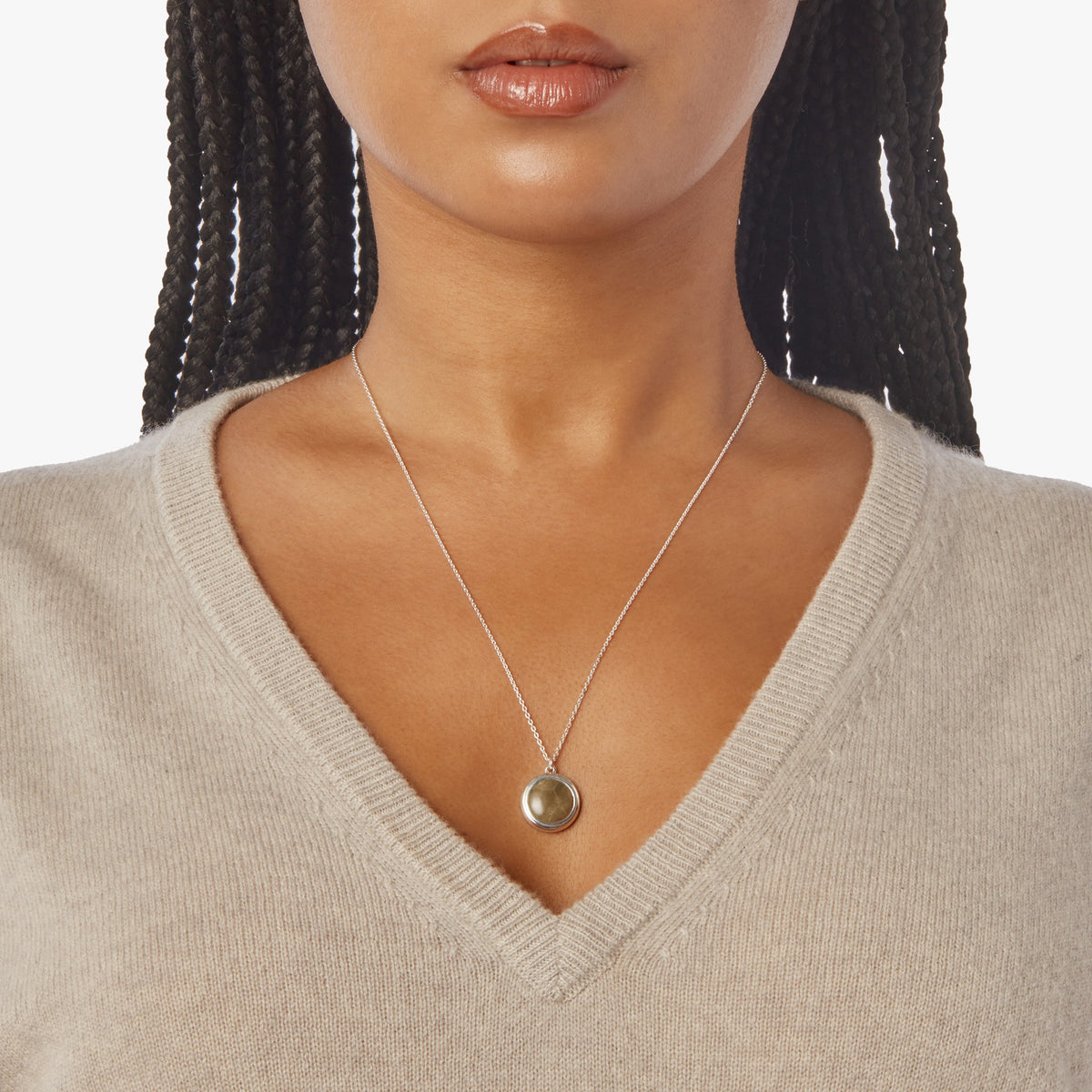 Heirloom Petoskey Pendant Necklace - Sterling Silver