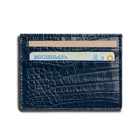 5 Pocket Card Case - Navy Alligator