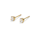 1/2 Carat Round Diamond Studs - Yellow Gold