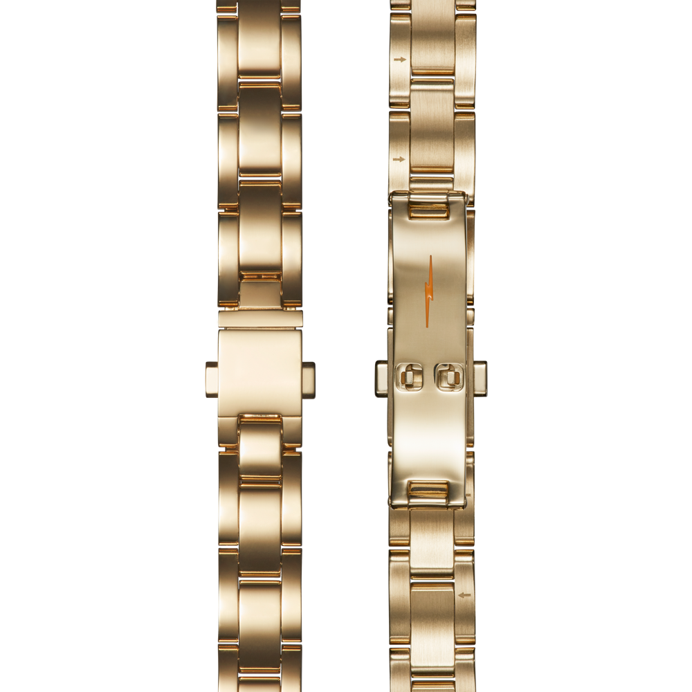 Bracelet: 14/10, Universal 3Link, Butterfly A, PoPG - Polished PVD Gold
