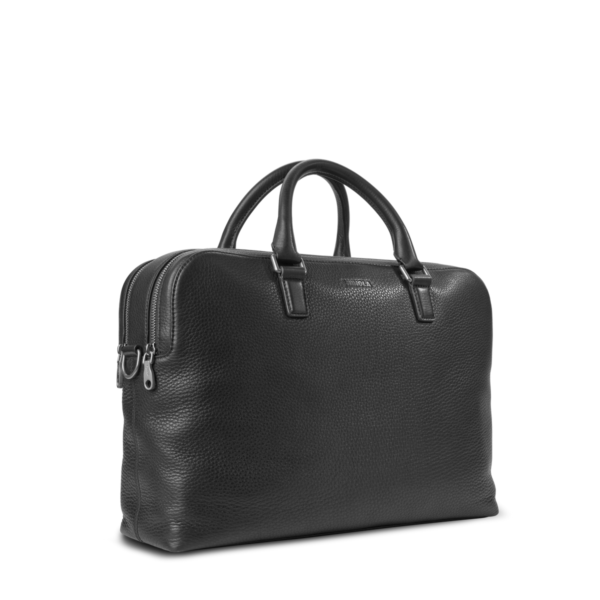 Double Zip Briefcase - Black