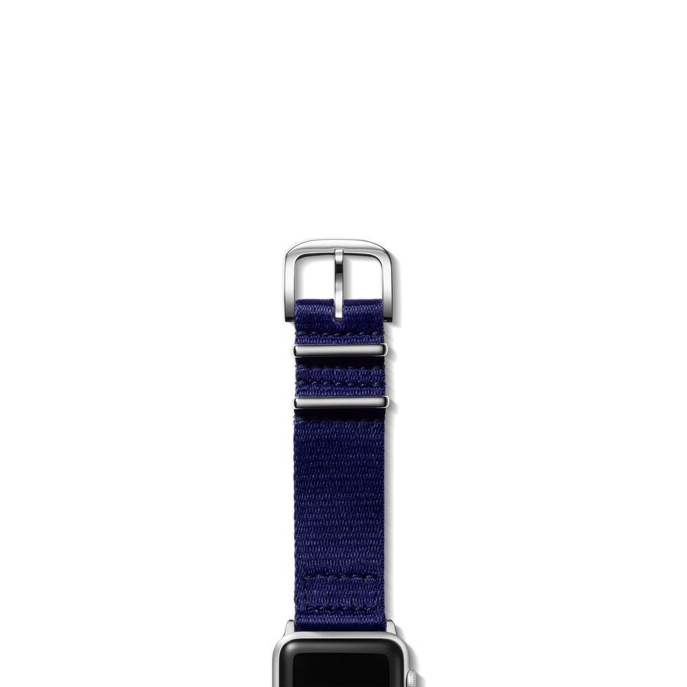20mm Black Split Nylon Apple Watch Strap - Black