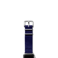 20mm Black Split Nylon Apple Watch Strap - Black