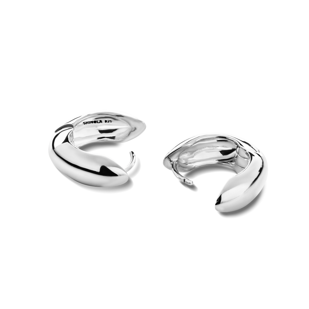 Signature Chubby Huggie Earrings - Sterling Silver