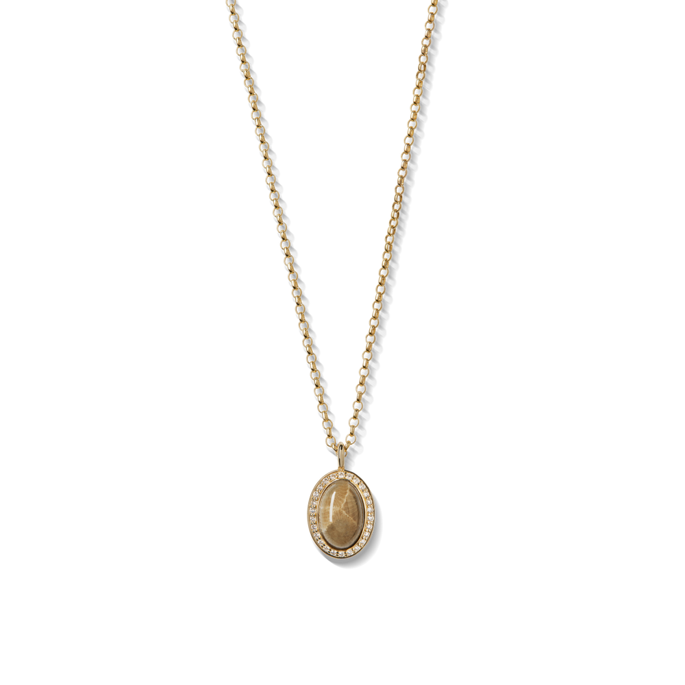 Diamond Petoskey Petite Necklace - Yellow Gold