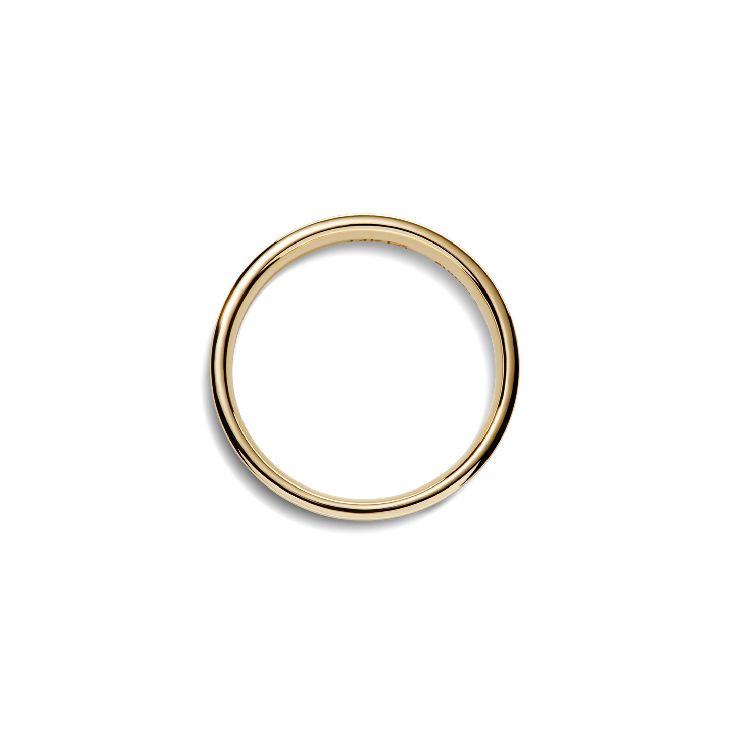 4mm Round Yellow Gold Band