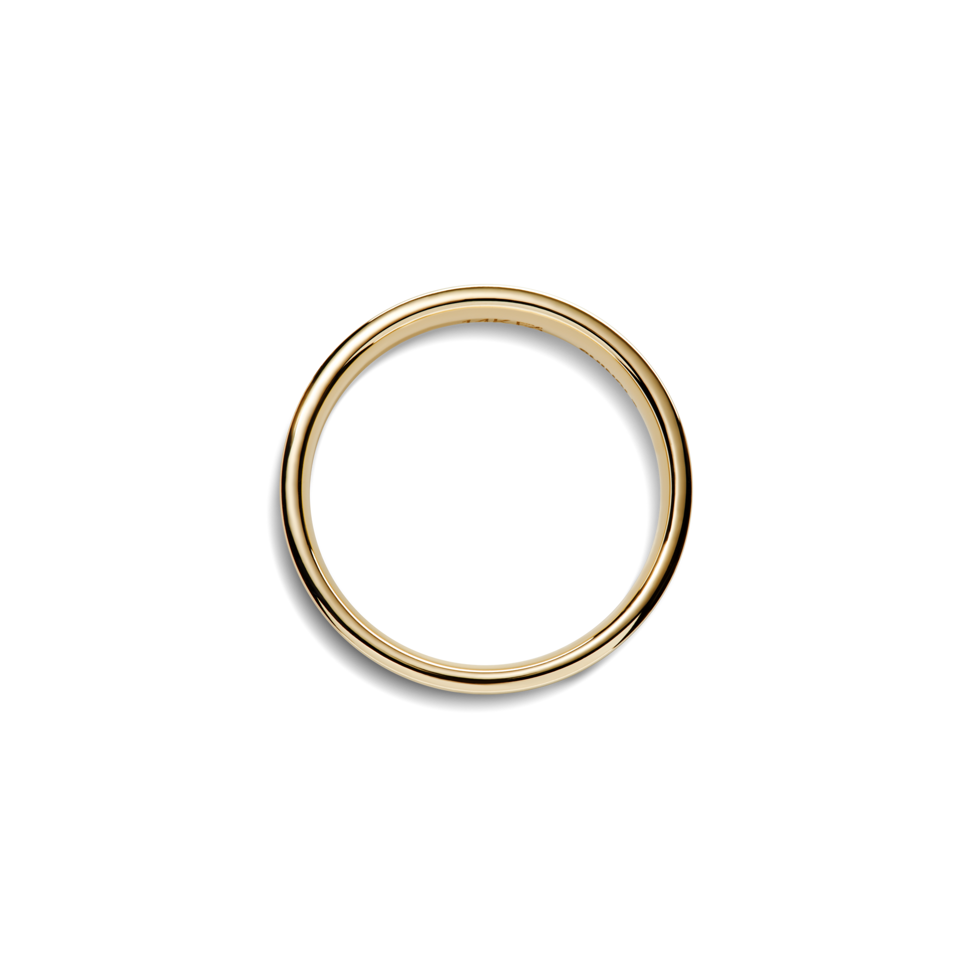 4mm Round Yellow Gold Band