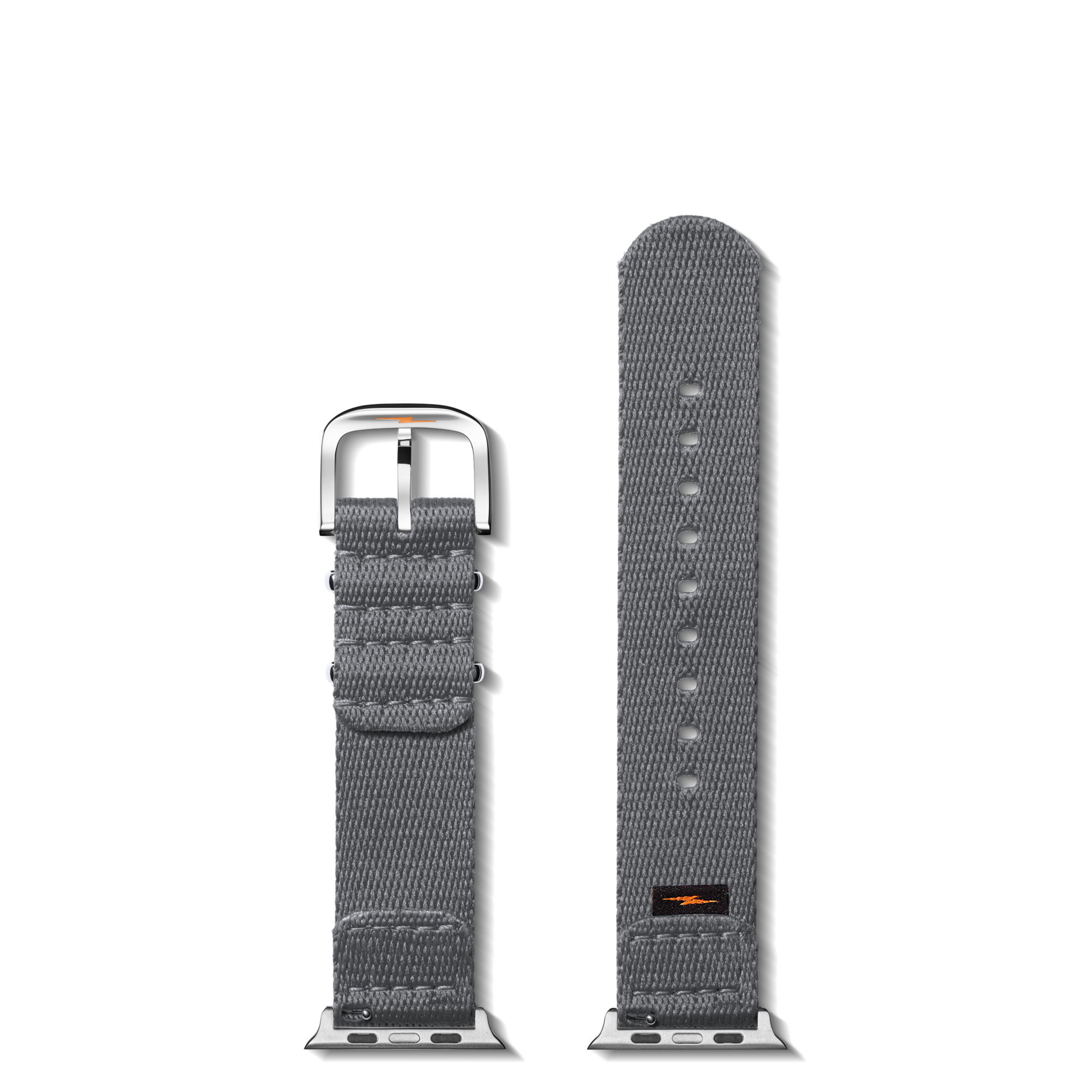 20mm Gray Split Nylon Apple Watch Strap - Gray