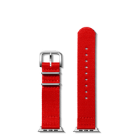 20mm Red Split Nylon Apple Watch Strap - Red