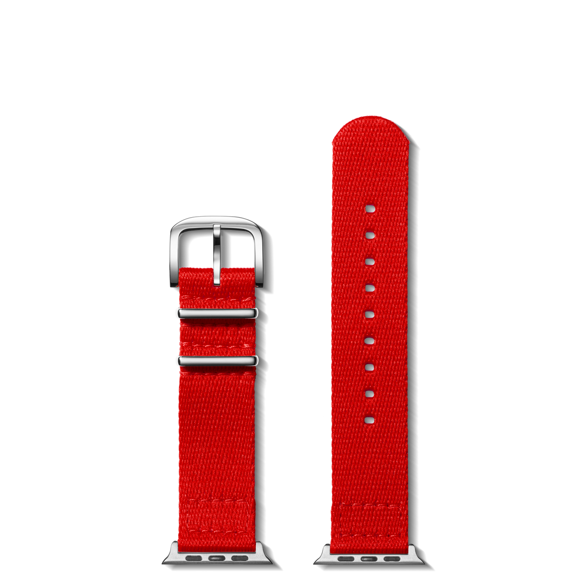 20mm Red Split Nylon Apple Watch Strap - Red