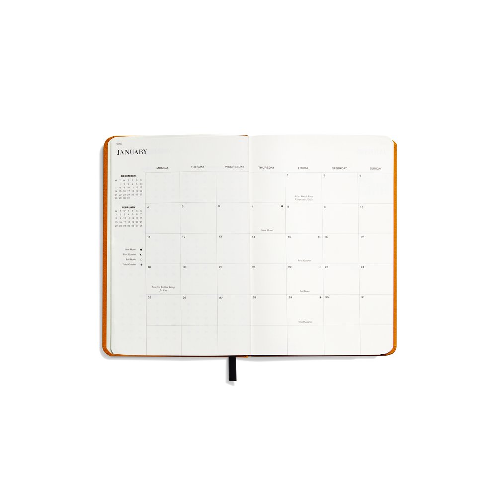 2027 12-Month Runwell Planner - Bold Orange