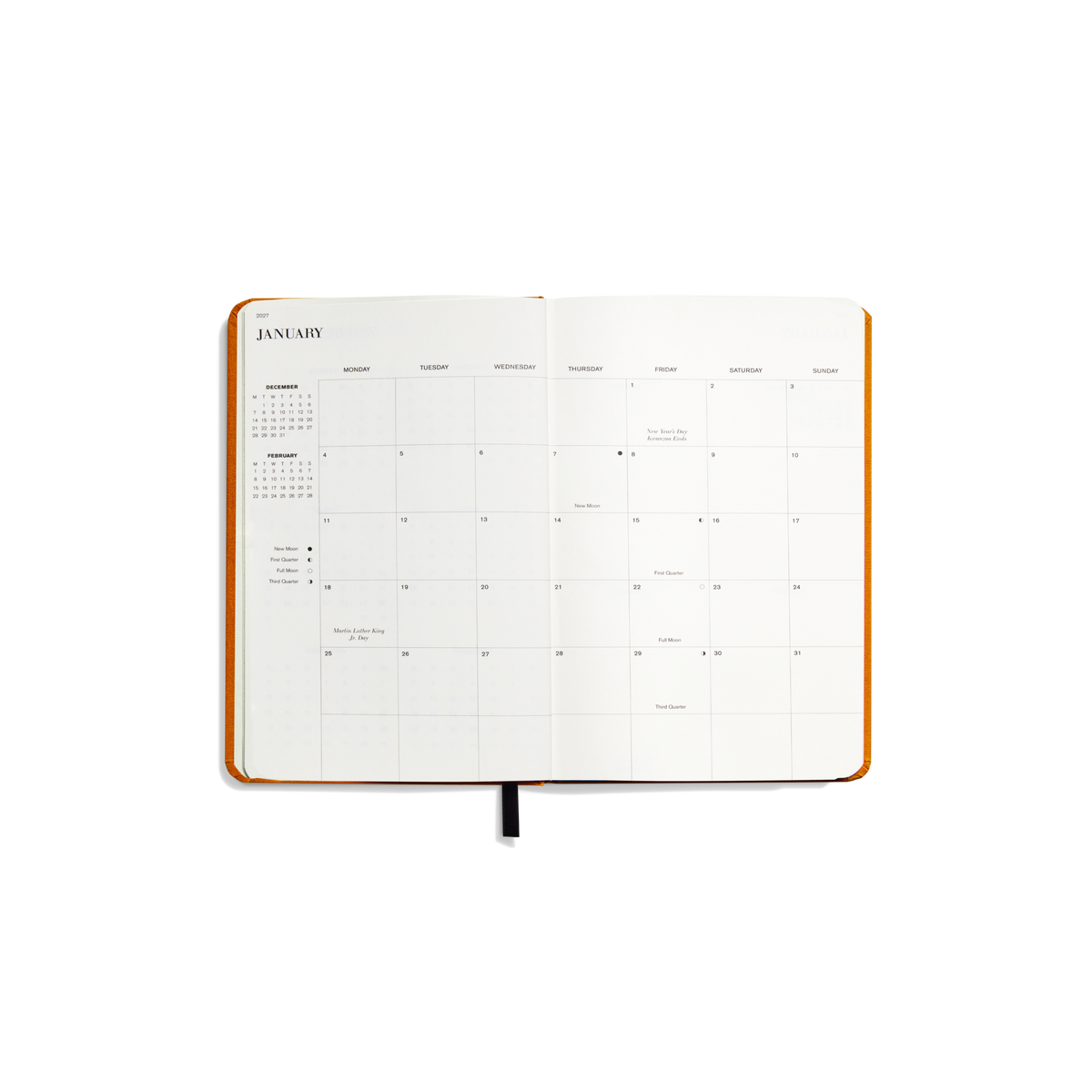 2027 12-Month Runwell Planner - Bold Orange