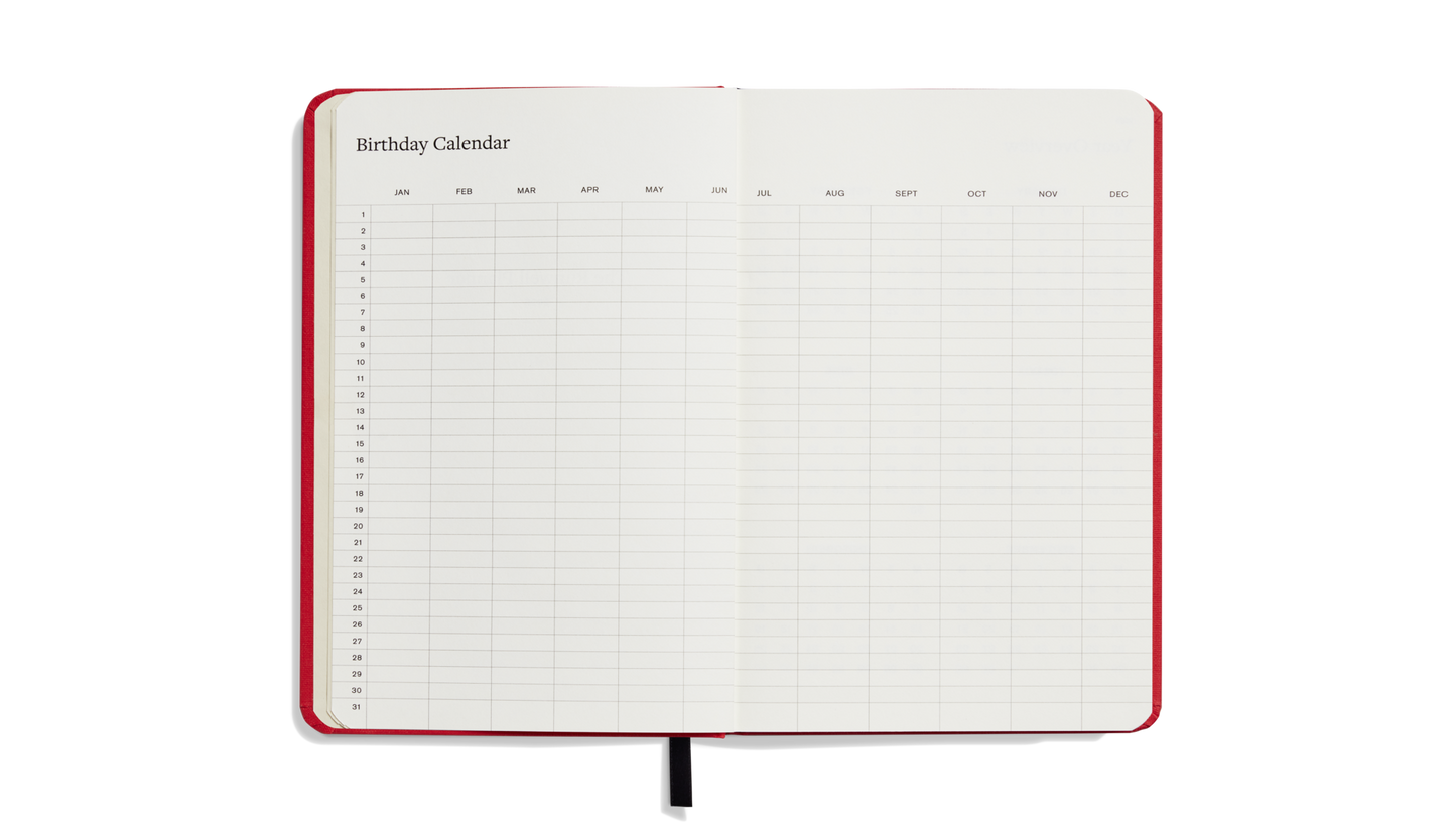 2025 12-Month Runwell Planner - Tomato