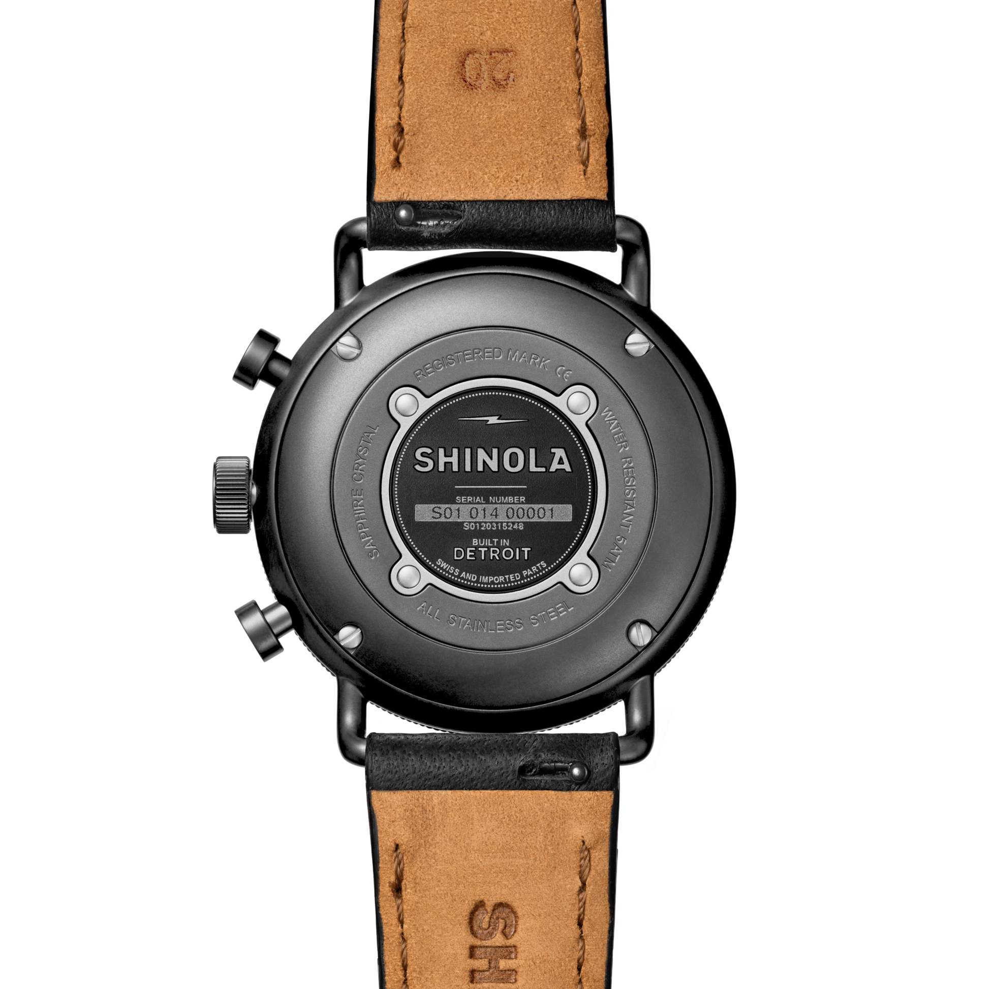 Canfield Sport Chronograph - Black Leather Strap