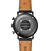 Canfield Sport Chronograph Watch - Black Leather Strap